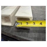 Heavy Duty White Ceramic Post, 37-1/2" x 2-1/2" square, Hollow Center, 12 pounds each, 3 pack