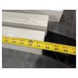 Heavy Duty White Ceramic Post, 37-1/2" x 2-1/2" square, Hollow Center, 12 pounds each, 3 pack