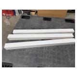 Heavy Duty White Ceramic Post, 37-1/2" x 2-1/2" square, Hollow Center, 12 pounds each, 3 pack