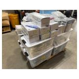Pallet of lab supplies