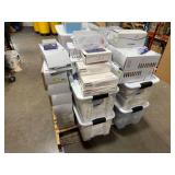 Pallet of lab supplies