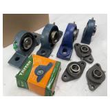 Pillow Block Bearing, Asst. Lot of 8
