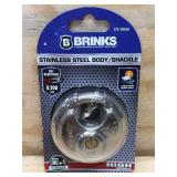 Lot of 3 - Brinks Stainless Steel Body/Shackle Lock