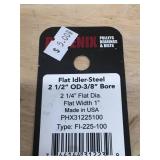 Lot of 8 - Flat Idler-Steel 2-1/2" OD-3/8" Bore