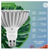 GE Grow LED Light Bulb, PAR38 Flood Light, Indoor LED Grow Lights for Flowers and Fruit, Advanced Red Light Spectrum, 25,000 Hour Lifespan, 50 PPF