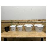 Lot of 5- Decorative Buckets