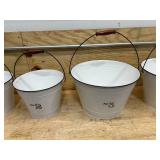 Lot of 5- Decorative Buckets