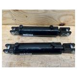 MAXIM Lot of 2-  WC Welded Cylinders: 3 Bore x 8 Stroke, 3000 PSI, 1.5" Rod Diameter with SAE #8 Port Size, Retracted: 18.25 and Extended Length: 26.25, 1" Pin Dia.