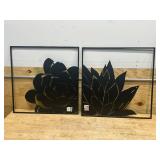 Lot of 2- 24" x 24" Wall Decor