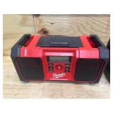 MILWAUKEE Lot of 2- M18 18-Volt Lithium-Ion Cordless Jobsite Radios- Tool Only (for parts or repair)