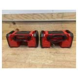 MILWAUKEE Lot of 2- M18 18-Volt Lithium-Ion Cordless Jobsite Radios- Tool Only (for parts or repair)