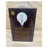 GE Case of 4- Vintage 60 W Equivalent Dimmable Warm Candle Light G30 Vintage LED Light Fixture Light Bulbs
