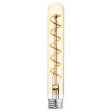GE Lot of 3-  Vintage Style LED Tube Light Bulbs, 5 Watts (60 Watt Equivalent) Warm Candle Light, Amber Glass, Medium Base, Dimmable