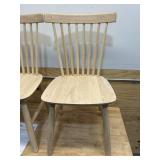 STYLEWELL Lot of 3- Windsor Unfinished Natural Pine Wood Dining Chairs