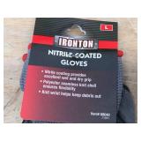 Lot of 3 - Ironton Nitrile Coated Gloves Size Large