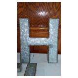 Metal Letters. T,H,J, And L.