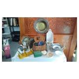 Misc Home Décor With Covered Tote.