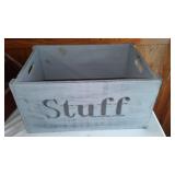 Wood Décor.  Box, Stool, Toolbox.