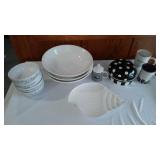Black And White Serving Dishes.