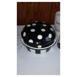 Black And White Serving Dishes.