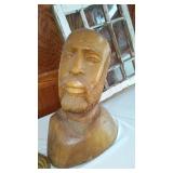 Vintage Macramé, Window, Carved Wood.