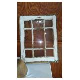 Vintage Macramé, Window, Carved Wood.