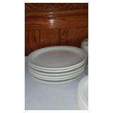 Buffalo China Dishes and Mugs in Storage Container