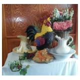 Rooster, Wash Basin with Pitcher Set (2) and More.