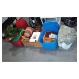 Assorted Decorative Frames, Scrapbooking Supplies, and Baskets