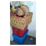 Assorted Decorative Frames, Scrapbooking Supplies, and Baskets