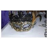 Collection of Unique Decorative Items Including Giraffes, Elephant Sculpture, and Fashion Accessories