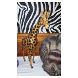 Collection of Unique Decorative Items Including Giraffes, Elephant Sculpture, and Fashion Accessories