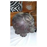 Collection of Unique Decorative Items Including Giraffes, Elephant Sculpture, and Fashion Accessories