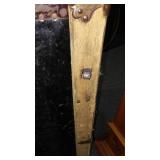 Antique Wooden Steamer Trunk with Handles and Straps