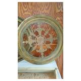 Set of 2 Vintage Decorative Wall Medallions with Black Frieze