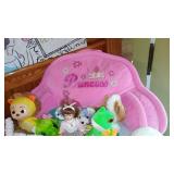 Mixed Collection of Plush Dolls and Toys with Princess Backpack