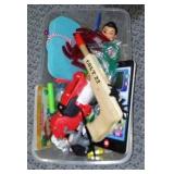 Vintage and Newer Toy Collection Including Tootsie Tractors, Spinning Tops and More.