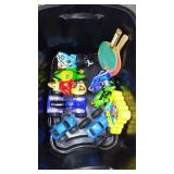 Vintage and Newer Toy Collection Including Tootsie Tractors, Spinning Tops and More.