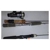 Collection of Vintage Fishing Rods (5) and Reels (3)