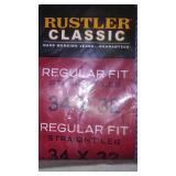 NEW Rustler Classic Regular Fit Straight Leg Jeans - Size 34 x 32L