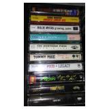 Collection of Vintage Music Cassette Tapes in Carry Case
