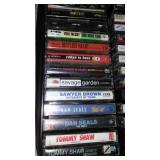 Collection of Vintage Music Cassette Tapes in Carry Case