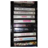 Collection of Vintage Music Cassette Tapes in Carry Case