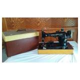 Vintage Singer Sewing Machine Model RF-4B with Case