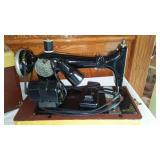 Vintage Singer Sewing Machine Model RF-4B with Case