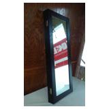 Wall-Mounted Jewelry Organizer with Mirror and Storage Compartments