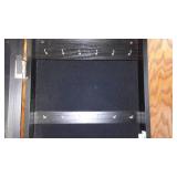 Wall-Mounted Jewelry Organizer with Mirror and Storage Compartments