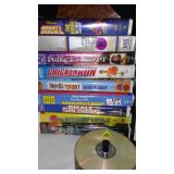 Lot of VHS Tapes, DVDs, CDs, Mixed Media Collection and More.