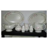 Tea Rose Pfaltzgraff Dinnerware with Serving Pieces