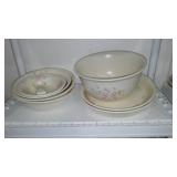 Tea Rose Pfaltzgraff Dinnerware with Serving Pieces